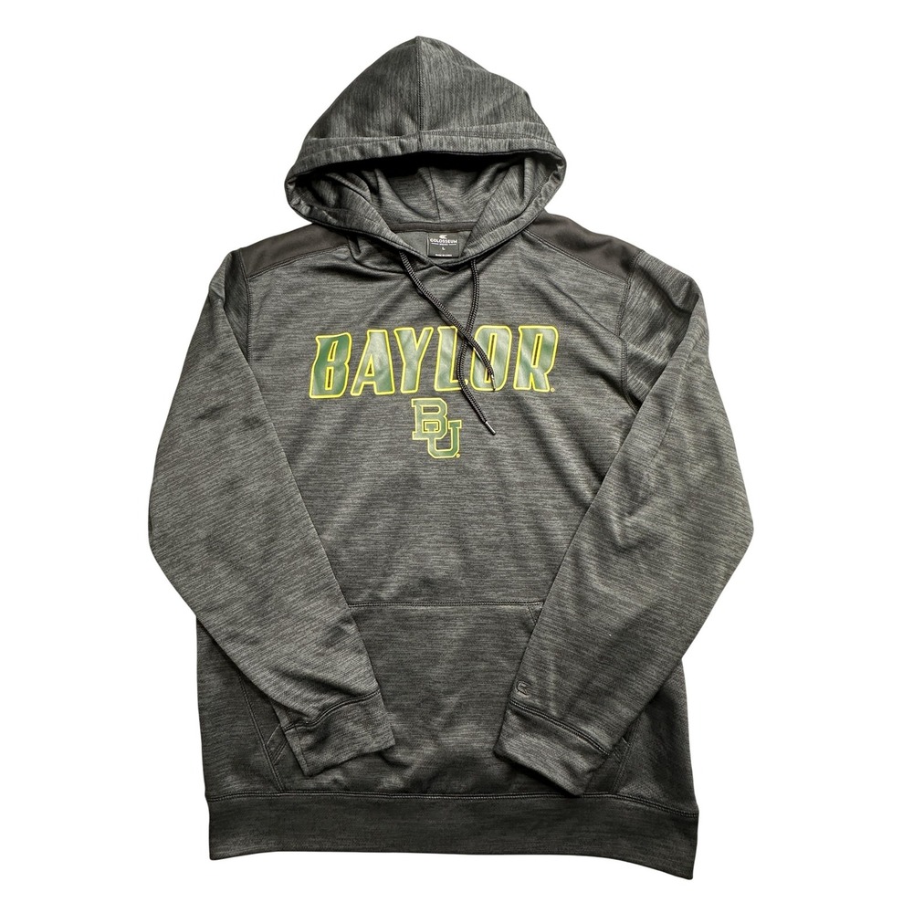 Baylor Bears Hoodie Mens Large‎ Gray Pullover NCAA Basketball Football Colosseum